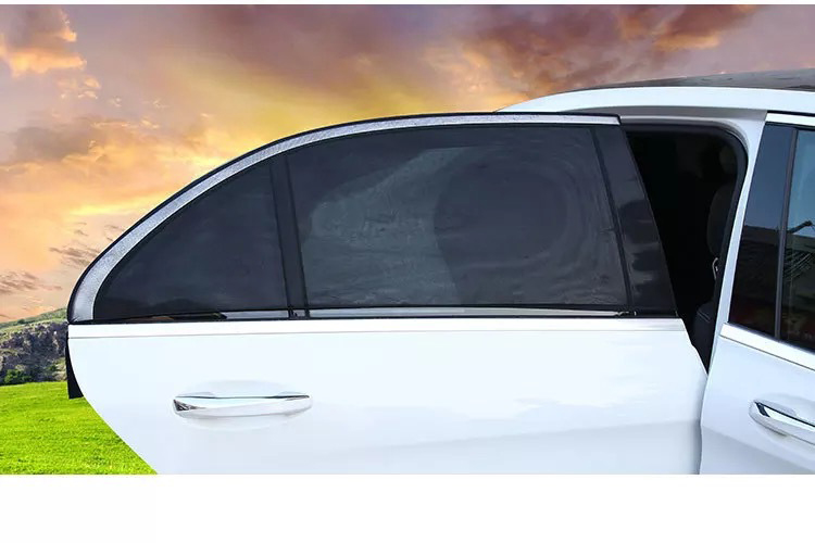 Kaufe Universelles Auto-Seitenfenster-Sonnenschutz-Set, 2 Stück vorne und  hinten, Netz-Anti-Moskito-Sonnenschutz, Doppel-Anti-UV-Autozubehör