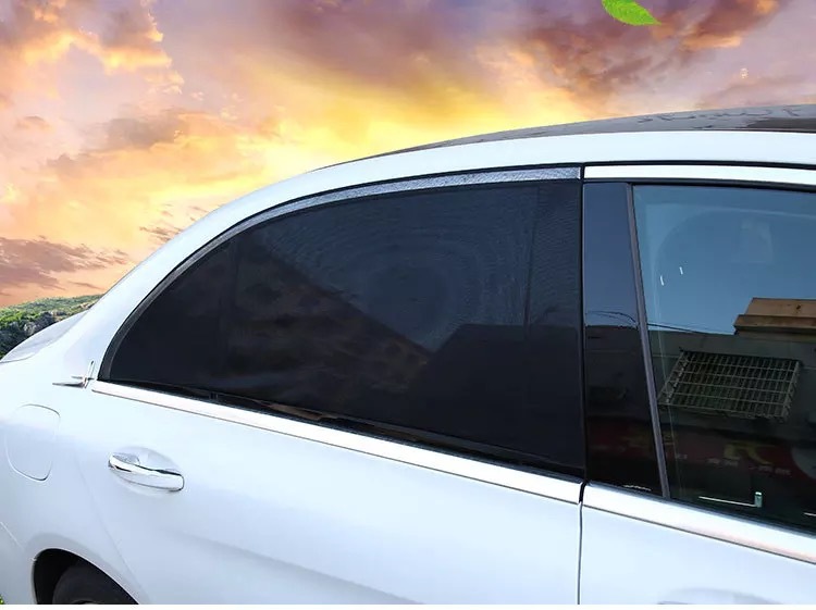 Kaufe 2Pcs Auto Sonnenblende Hinten Seite Fenster Sonnenschutz Mesh Stoff  Sonnenblende Shade Cover Schild UV Schutz Schwarz Auto sonnenschutz